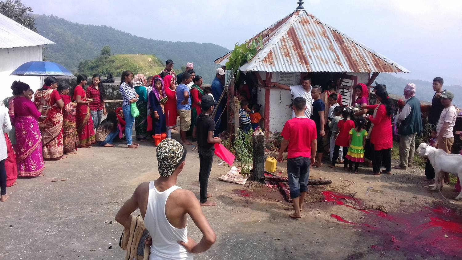 Dashain tika celebrated en masse at Kot Bhairav Temple