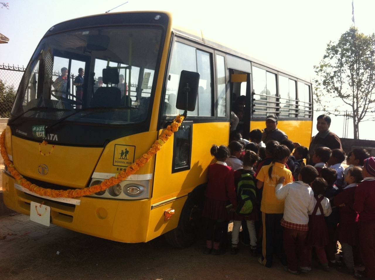 Dress code to school bus driver in Kathmandu Valley